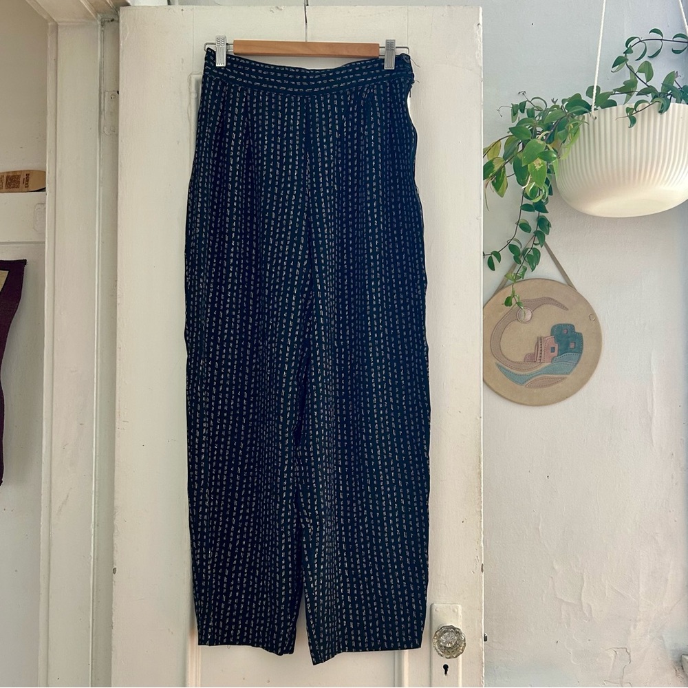 Vintage Black and White Striped Pants